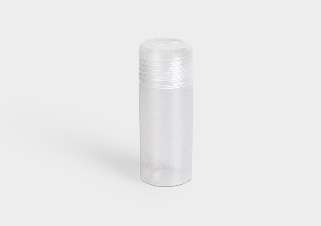 ScrewPack: a round protective packaging tube with fixed length and screw closure.